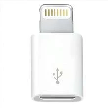 Adaptador de iPhone a V8 Micro USB, Convertidor de Lightning macho a V8 Hembra - Blanco - Ver 3