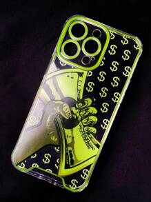 1pc Luminous High Translucent Tpu Glowing Case With Printed Pattern, Compatible With Iphone 11/11 Promax/12/12 Promax/13/13 Promax/14/14 Promax/15/15 Promax/15 Plus/15 Pro - Mustard Yellow - View 8