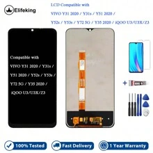 液晶觸控螢幕顯示器更換組件適用於 Vivo Y31 2020/y31s/y51 2020/y52s/y53s/y72 5g/y35 2020/iqoo U3/u3x/z3 - 黑色不含框 - 查看 1