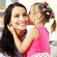 20入組迷你花冠心形魚兔蝴蝶髮夾爪夾髮飾品,適用於女孩 - 彩色 - 查看 5