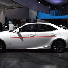 2入組紅色汽車側條紋貼紙 - 紅色 - 查看 5