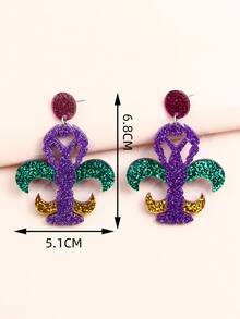 1 đôi Hình học Lễ hội Dangle Hoa tai Đối với phụ nữ - Nhiều màu - Xem 2