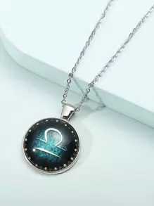 十二星座发光宝石吊坠银项链，男女皆宜，可个性化定制，是圣诞节和情人节的精美配饰。 - 銀色 - 查看 15