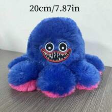 20cm/7.78in Blue And Pink Flip Octopus Plush Toy With Big Mouth, Ideal For Friends As Fun Plush Toys Or Decorative Items In Various Occasions - Multicolor - View 2
