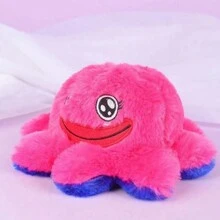 20cm/7.78in Blue And Pink Flip Octopus Plush Toy With Big Mouth, Ideal For Friends As Fun Plush Toys Or Decorative Items In Various Occasions - Multicolor - View 3