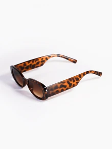 GAFAS DE SOL LENTES OVALADOS RETRO VINTAGE MODA UNISEX - Marrón - Ver 2