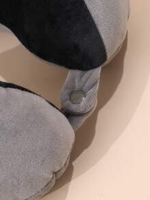 1個汽車頸枕u型旅行頸枕,適用於休息,飛行,汽車,可拆式布套 - 彩色 - 查看 4