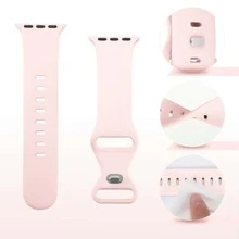 1 件男女通用时尚休闲单色硅胶扣表带,兼容 38 毫米 40 毫米 41 毫米 45 毫米 46 毫米 44 毫米 42 毫米 49 毫米,柔软舒适防水腕带,兼容 Series SE8/7/6/5/4/3/2/1 替换智能手表表带配件 - 粉色 - 查看 4