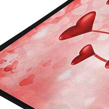 1入組情人節矮人,紅玫瑰和家庭字母圖案的廚房地墊,粉色心形廚房墊,浴室墊,防滑門墊,柔軟的地毯家居裝飾 - 紅心氣球 - 查看 5