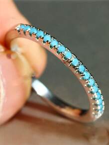 1 件简约优雅锆石戒指、新娘承诺订婚诞生石戒指、周年纪念戒指、情人节礼物 - 小戒指 - 查看 45