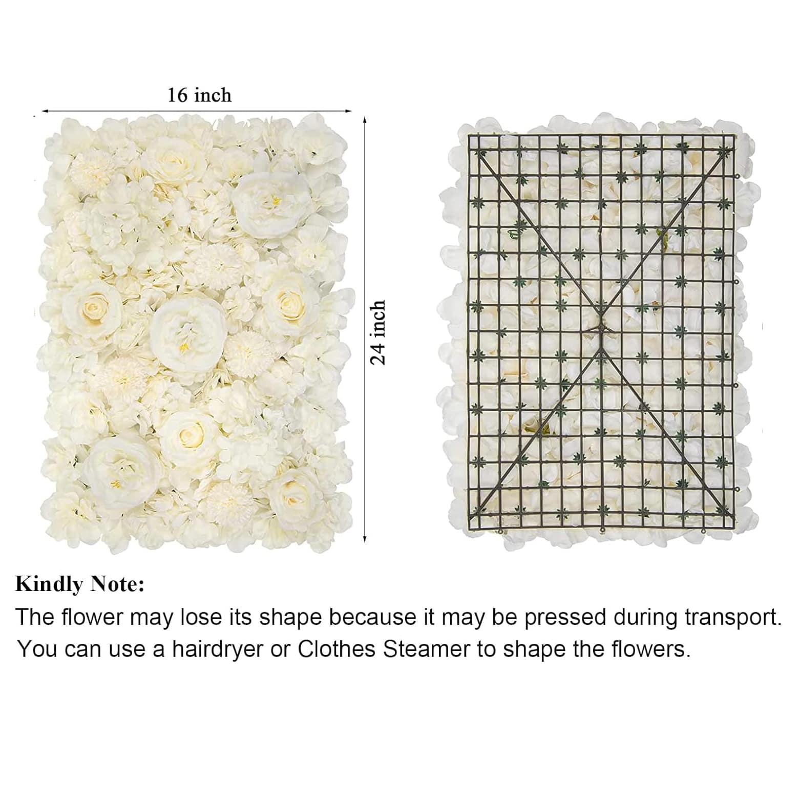 Blush Blooms Decor Flower Panels For Flower Wall 24 Inch By 16 Inch