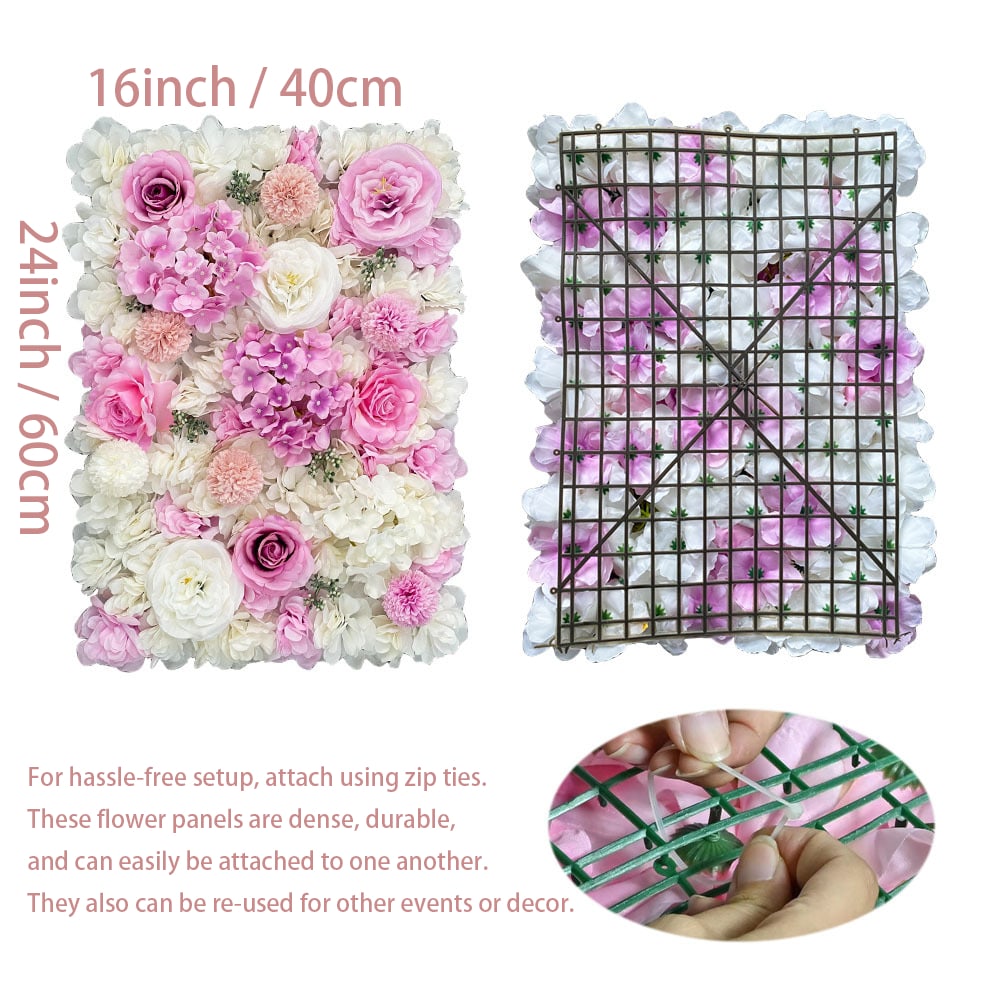 Blush Blooms Decor Flower Panels For Flower Wall 24 Inch By 16 Inch