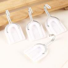 12入組創意白色塑料掛鉤,強力黏著,適用於廚房/浴室 - 白色 - 查看 6