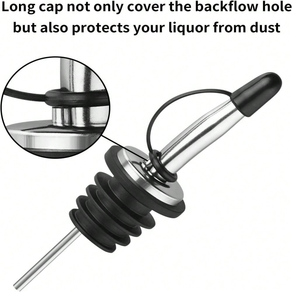 2pcs Small Brush Stainless Steel Bottle Pourer, Quick Pouring Tapered