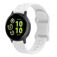 1PC watch band suitable for Garmin 18mm 20mm 22mm silicone strap sports comfortable women man girl boy - White - View 1