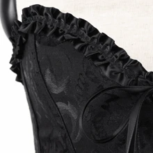 Corset Victoriano Al Busto 12 Varillas Y 6 Corchetes Abdomen - Negro - Ver 6
