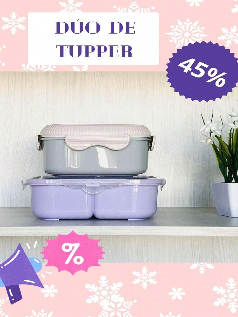 DÚO DE TUPPERS OFERTA - Morado - Ver 1