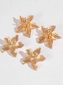 6 件裝簡單復古綠松石、水鑽和葉子設計 C 形耳環套裝,理想的約會禮物 - 24835 - 查看 2