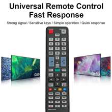 1入組bn59-01014a通用電視遙控器,適用於三星led電視遙控器n5300、nu6900、nu7100、nu7300 - 黑色 - 查看 3