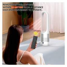 Bladeless Tower Fan, 1400W Space Heater & 40W Cooler Fan Combo With , 80Oscillation, 8 Speeds And 3 Heating Modes, 9H Timer, LED Display, Fast Safety Heat And Quiet For Bedroom, Kitchen, Office - Multicolor - View 4
