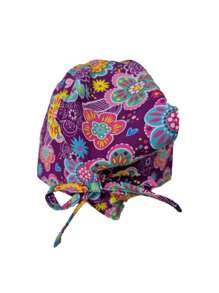 SOULMATE Printed Surgical Medical Cap For Women - 花九重葛 - 查看 3
