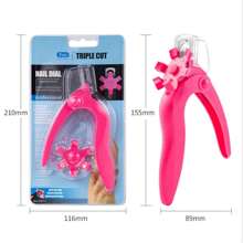 Corta tip con medidor para uñas acrílicas - Rosa - Ver 2