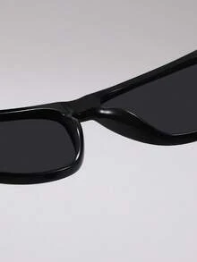 1pc Kids' Unisex Square Frame Fashion Glasses For Outdoor Activities - Black - View 4