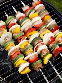 10入組不銹鋼烤肉棒 - 銀色 - 查看 5