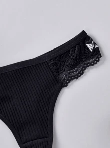 APRSEA 5 件女士内衣，时尚低腰性感蕾丝边内裤 - 彩色 - 查看 9