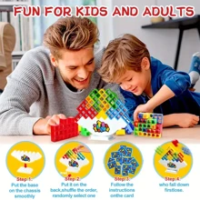 16pcs Colorful Balancing Block Game - Educational Desktop Table Game For Children, Family Board Game, Party, Random Colors - Multicolor - View 7