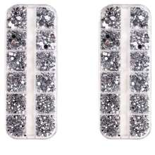 Strass Para Decoração De Unha Nail Arte Pedrinhas Prata - Prata - Visão 2