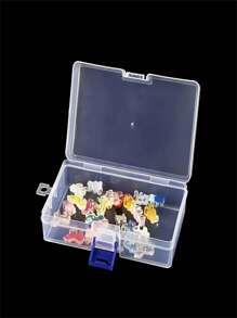 1只新款可鎖定桌面儲物盒,用於卡片和貼紙儲物,包裝,電子元件儲物 - 無色 - 查看 6