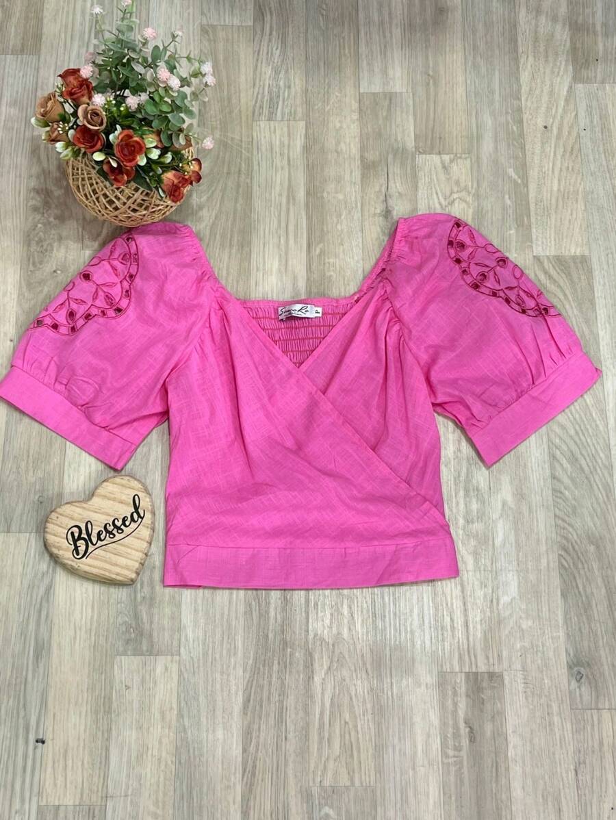 Women Tops - 玫紅色 - 查看 1