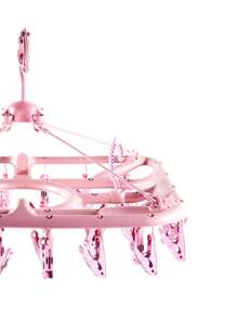 Varal Rosa Pratico Organiza Roupa Intima Calcinha Cueca Lingerie Meia 36 Prendedores Lavanderia - Rosa Bebê - Visão 4