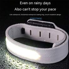 多功能可調節手帶夜間跑步燈 - 米色 - 查看 2