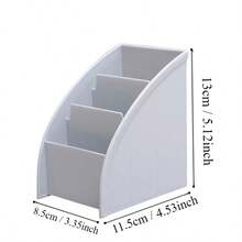 1pc Desktop Tiers Storage Box With Dividers For Office Supplies, Cosmetics, Jewelry And Accessories - Black - View 6