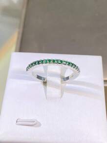 1 件简约优雅锆石戒指、新娘承诺订婚诞生石戒指、周年纪念戒指、情人节礼物 - 小戒指 - 查看 32