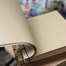 Great Wall Chinese Ancient Painting Bound Diary, Antique Note-Taking Diary Notebook, Chinese Famous Landscape Painting Calligraphy Exercise Book Cover Notebook - Teal Blue - View 4