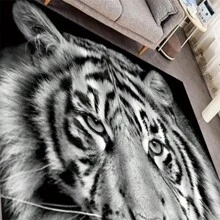 1 件老虎主題防滑地墊適用於遊戲室、臥室、青少年房間、客廳裝飾 - 老虎系列-11 - 查看 4