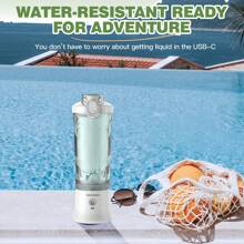 Portable Blender, Personal Blender For Shakes And Smoothies USB Rechargeable 600ml Mini Blender With 6 Blades And To Go Cup For Sports Travel Gym - White - View 4