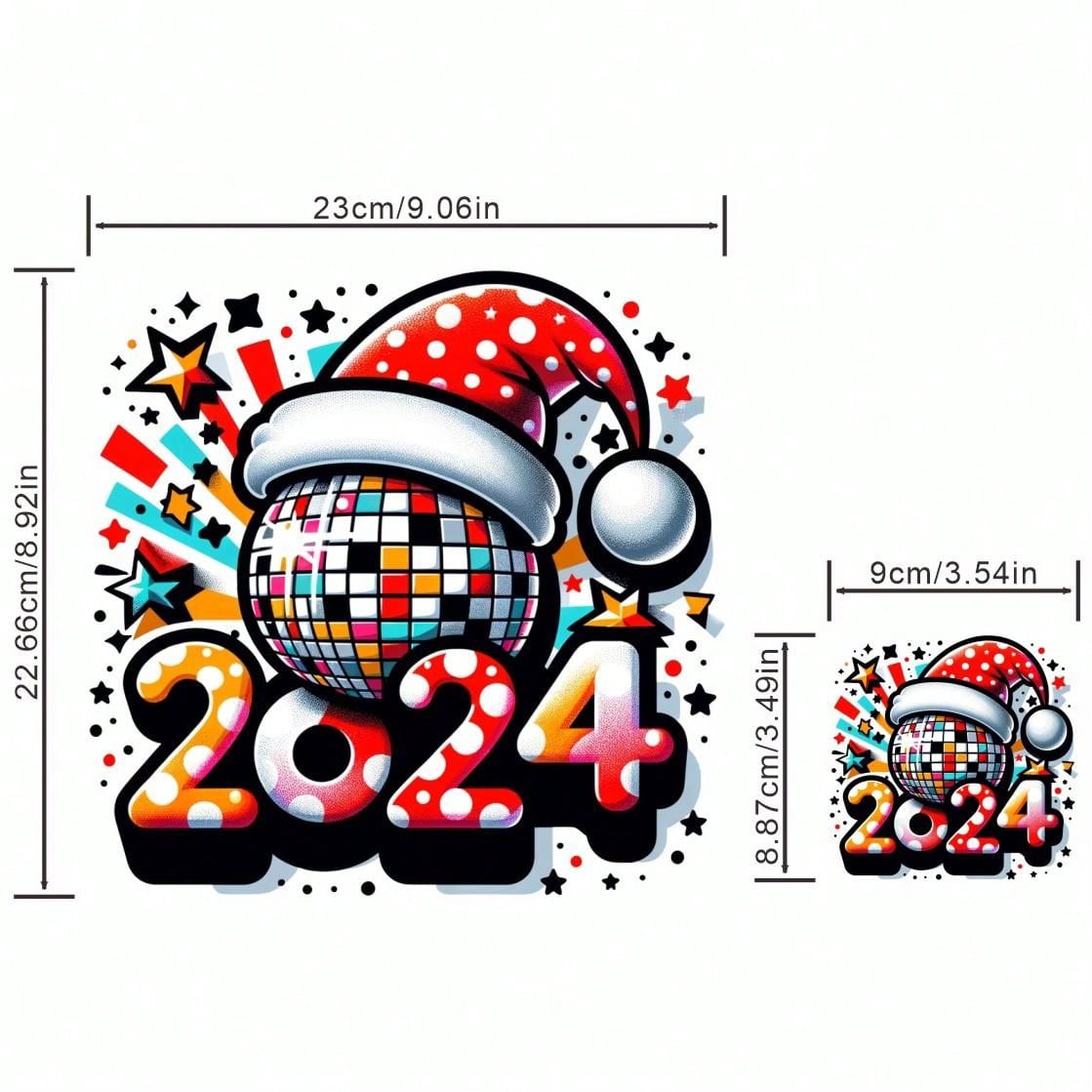 2024 New Year Collection Heat Transfer Stickers For Heat Transfer And IronOn Clothes Heat