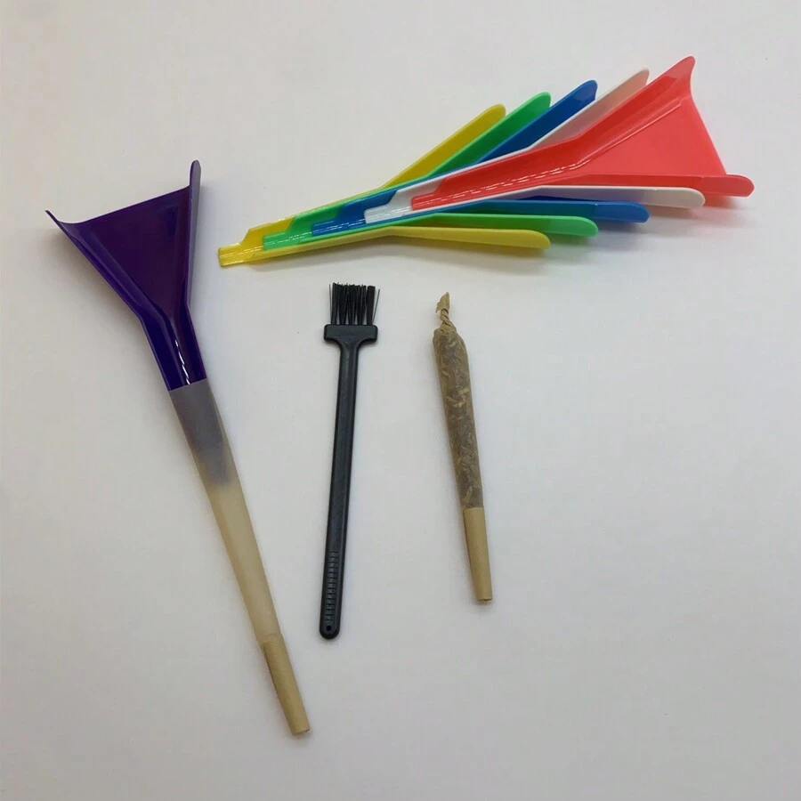 Pre Rolled Cones Loader Funnel Tool Set - Including Cone Loader, Cleaning Brush Grinder Brush, Pressing Rod - Kitchen Supplies, Household Gadgets - White - View 1