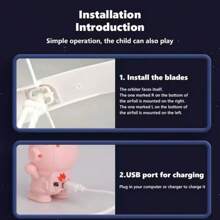 1入新創意戶外太空飛行員拼圖減壓玩具,帶著您的孩子進行超乎想像的led發光太空船之旅!萬聖節、聖誕節、感恩節的完美禮物 - 粉色 - 查看 8