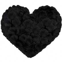 200pcs Delicate Non-Woven Fabric Rose Petals For Wedding, Valentine'S Day, Festival, Party Decoration - Black - View 1