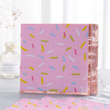 Suministros para fiesta de donas, servilletas y platos desechables con forma de dona, platos y servilletas para fiestas, decoraciones para fiestas de cumpleaños, suministros para fiestas con tema de donas, Navidad - Multicolor - Ver 5