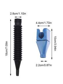 塑料汽車摩托加油漏斗,汽油發動機機油漏斗濾網傳輸工具套裝,流體更換注油漏斗濾網轉移工具 - 黑色 - 查看 10