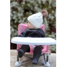 Silla Periquera Para Bebe Alimentacion Portatil Plegable - Rosa - Ver 3