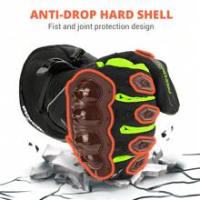 摩托車手套冬季保暖防風防水男士摩托車騎行手套觸摸螢幕摩托越野滑雪手套 - 綠色 - 查看 3