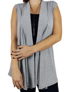 Women Sweater Vests - Xám - Xem 7