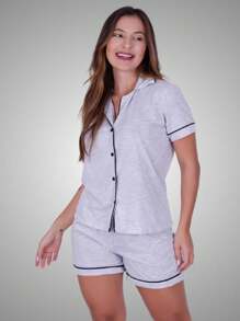 Women Pajama Sets - Grey - View 1